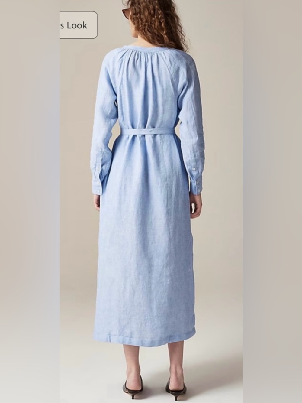 J.Crew Cabana dress in linen in French blue - Picture 6 of 12